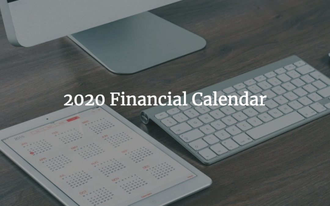 2020 Financial Calendar